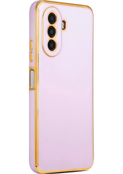 Kny Huawei Nova Y70 Kılıf Parlak Kenarlı Laser Bark Silikon