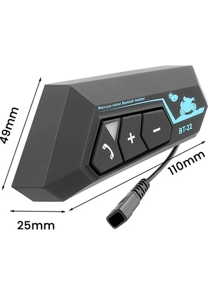 Motosiklet Interkom Kask Kulaklık Bluetooth Dinleme ve Konuşma Özellikli
