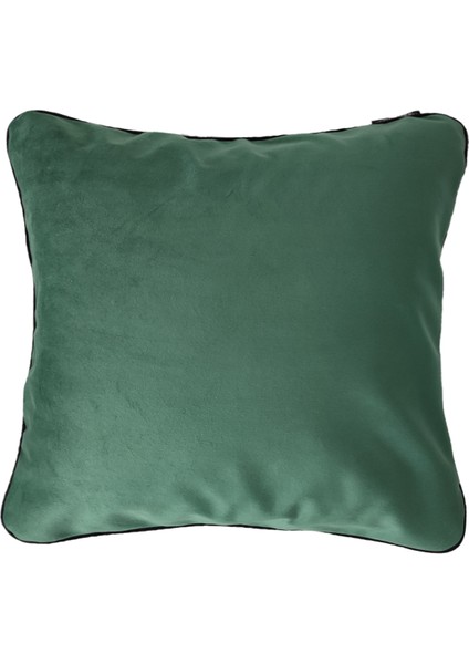 Biyeli Kırlent Yastık Kılıfı Zümrüt Yeşili 44 x 44 cm fiyatları