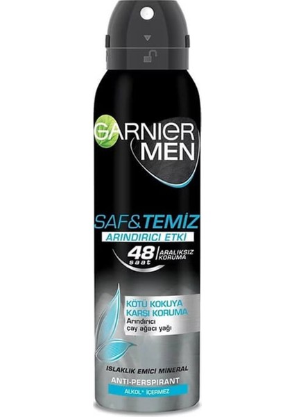 Men Saf ve Temiz Aerosol Deodorant
