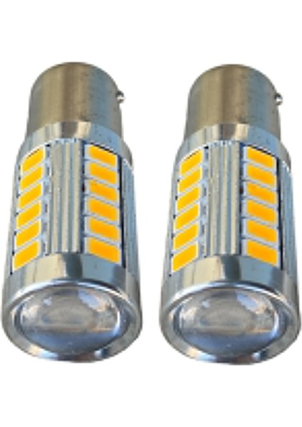 33 LED Tek Duy Pro LED Ampul Geri Vites, Sinyal, Stop Ampulü Tek Duy 93 Tip Turuncu
