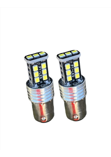 Çift Duy 15 LED Stop,sinyal, Geri Vites Ampulü 1016 Tip Beyaz fırsatları