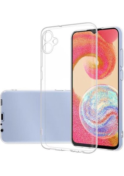 Galaxy A04E Kılıf Ince ve Esnek Şeffaf Süper Silikon