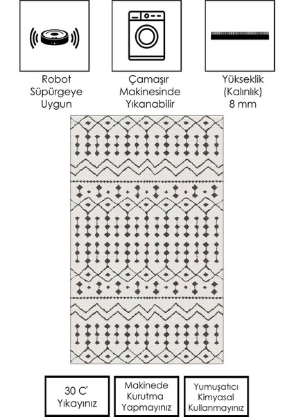 Makinede Yıkanabilir Kaymaz Taban Leke Tutmaz Salon Halısı Mutfak Halısı ve Yolluk