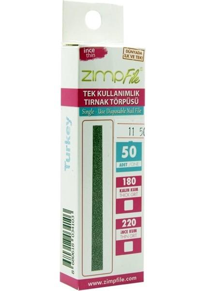 Tırnak Törpü Yedeği 50LI Düz Tip Yapışkanlı
