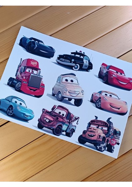 EyER Shoping Şimşek Mcqueen Arabalar Etiket Sticker