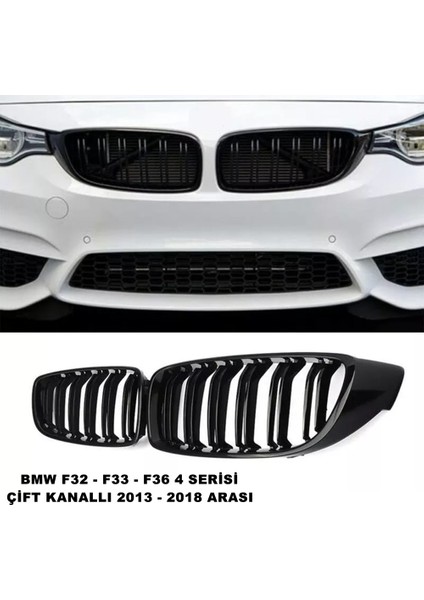 Bmw F32 4 Serisi M4 Ön Panjur Izgara Böbrek Çift Kanal 4 Seri Tüm Kasalar Piano Black 1.kalite