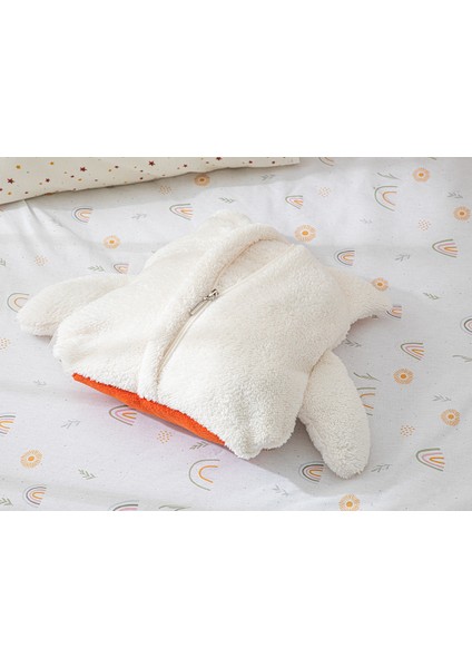 Tilki Polyester Bebe Battaniye 80X110 cm Ekru