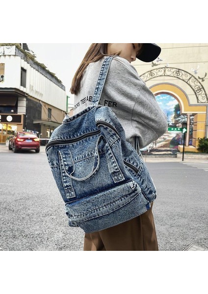 Denim Omuz Sırt Çantası (Yurt Dışından) modelleri