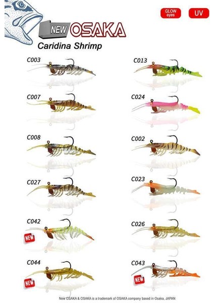 Osaka Caridina Shrimp 7.62CM 6.5g Silikon Karides fiyatları