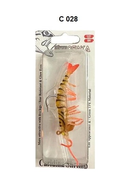 Osaka Caridina Shrimp 7.62CM 6.5g Silikon Karides indirimleri