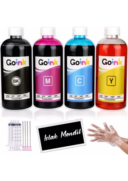 HP Ink Tank 319 Muadil Mürekkep 4 x 500 ml 15000 Sayfa