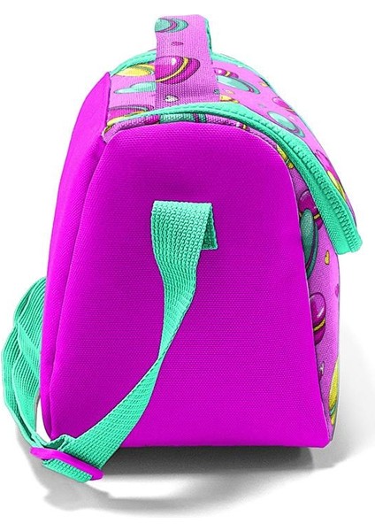 Kids Açık Pembe Su Yeşili Makaron Desenli Thermo Beslenme Çantası 11701 fiyatları