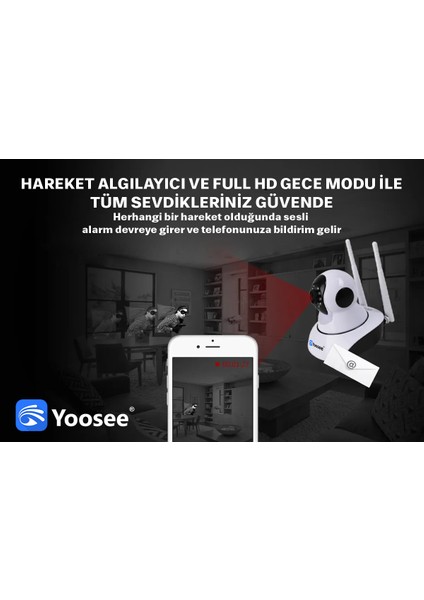 1080P Full Hd Wifi Ip Bebek Izleme Masa Üstü Akıllı Robot 3 Antenli Kablosuz Kamera