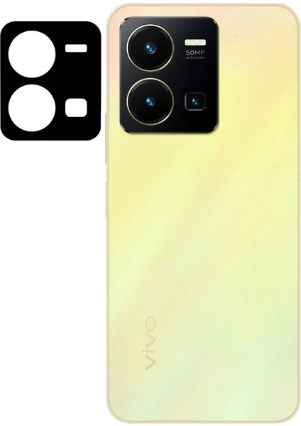 Vivo Y35 Kamera Kısmı Tam Kaplar Koruyucu 3D Kamera Lens Camı Kırılmaz