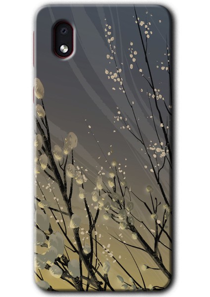 Samsung Galaxy A01 Core Kılıf Baskılı Kapak - Branches Flowers +Tam Ekran Koruyucu