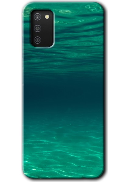 Samsung Galaxy A02S Kılıf Baskılı Kapak - Derin Deniz +Tam Ekran Koruyucu