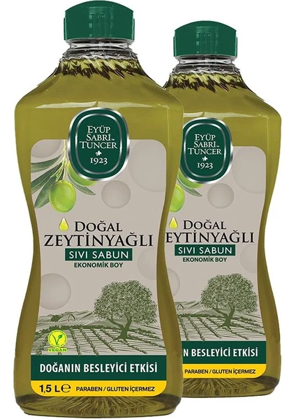 Eyüp Sabri Tuncer Doğal Zeytinyağlı Sıvı Sabun 1,5 lt x 2