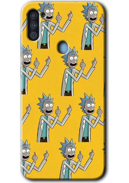 Samsung Galaxy M11 Kılıf Baskılı Kapak - Rick Felsefesi +Tam Ekran Koruyucu
