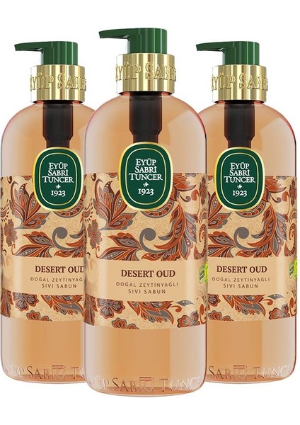 Desert Oud Doğal Zeytinyağlı Sıvı Sabun 500 ml x 3