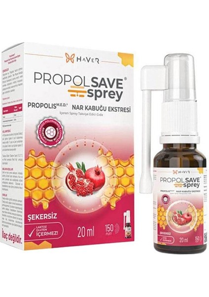 Propolsave Propolis Nar Ekstresi İçeren Sprey 20 Ml