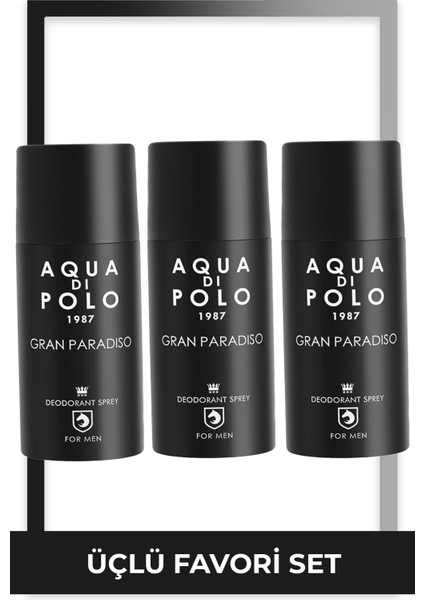 Gran Paradiso 3'lü Parfümlü Deodorant Seti STCC004401