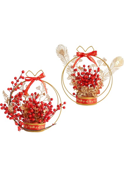 2pcs Çin Tarzı Yeni Yıl Çiçek Sepet Süsleme Dekoratif Ev Partisi Tarzı B ve Stil A (Yurt Dışından)