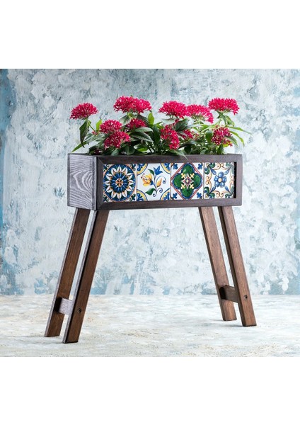 Ikbal Çini Seramik 10X10 Desenli Porselen Karo 5'li 1 Paket Ics5