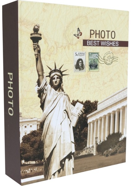10X15 200 Lük Ülkeler Desenli Fotoğraf Albümü Özgürlük Anıtı