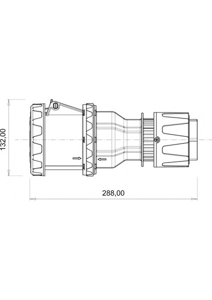 IP67 Cee Norm 4/125A Pilotlu Uzatma Priz 380V - 450V BC3-6504-7312