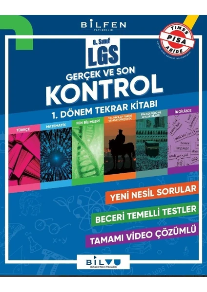 Bilfen Yayınları 8. Sınıf LGS 1. Dönem Gerçek ve Son Kontrol Tekrar Kitabı Yeni