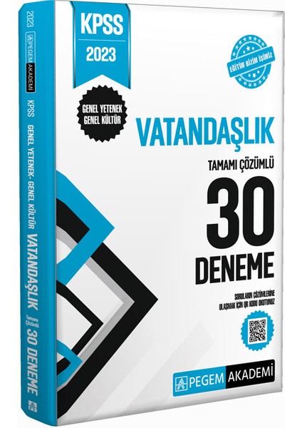 2023 KPSS Genel Kültür Genel Yetenek Vatandaşlık 30 Deneme