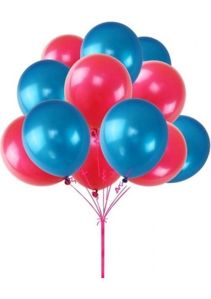 Mavi Kırmızı Lateks Balon Seti