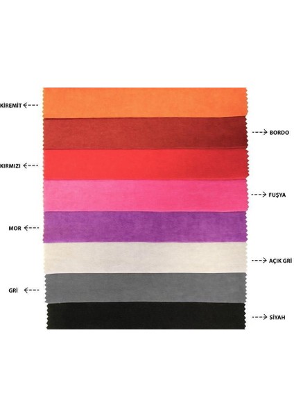 Kadife Dokulu Fon Perde Pilesiz Tek Kanat Kiremit modelleri