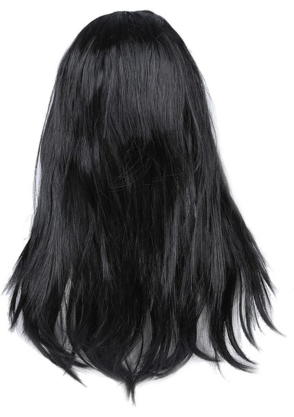 Siyah Şık Wo Uzun Düz Peruk Elbise Cosplay Kostüm Partisi Peruk (Yurt Dışından)
