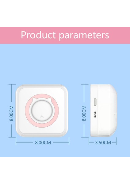 Mini Bluetooth Kablosuz Taşınabilir Termal Yazıcı - Yeşil (Yurt Dışından)