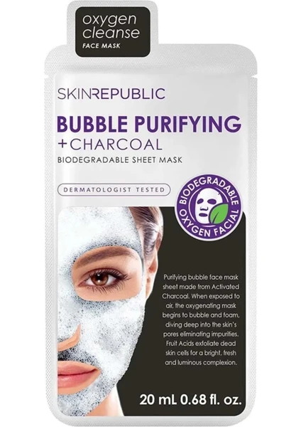 Skin Republic Bubble Purifying Kömür Yüz Maske 25 ml