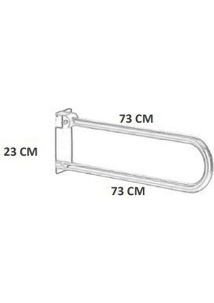 Yaşlı Hasta Engelli Mafsallı Tutunma Barı Çap: 32 mm Paslanmaz