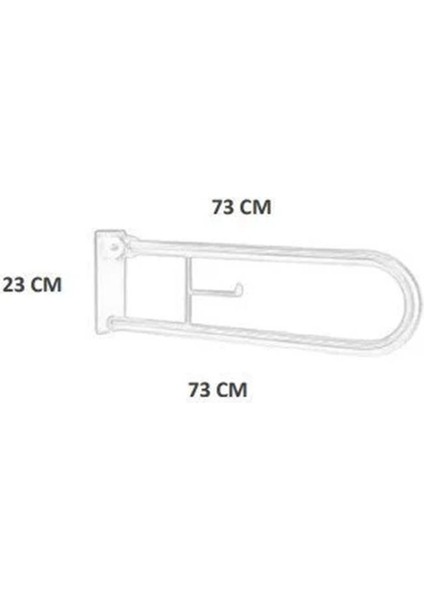 Yaşlı Hasta Engelli Mafsallı Kağıtlıklı Tutunma Barı Paslanmaz