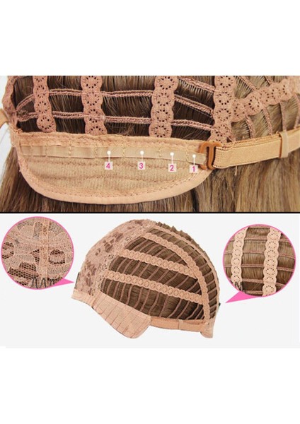 Black People Kısa Ortadan Ayrılmış Kıvırcık Kimyasal Elyaf Peruk Opsiyonel Renkler - Koyu Kahve (Yurt Dışından) fiyatları