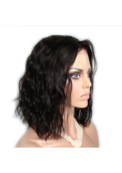 Black People Kısa Ortadan Ayrılmış Kıvırcık Kimyasal Elyaf Peruk Opsiyonel Renkler - Koyu Kahve (Yurt Dışından) fırsatları