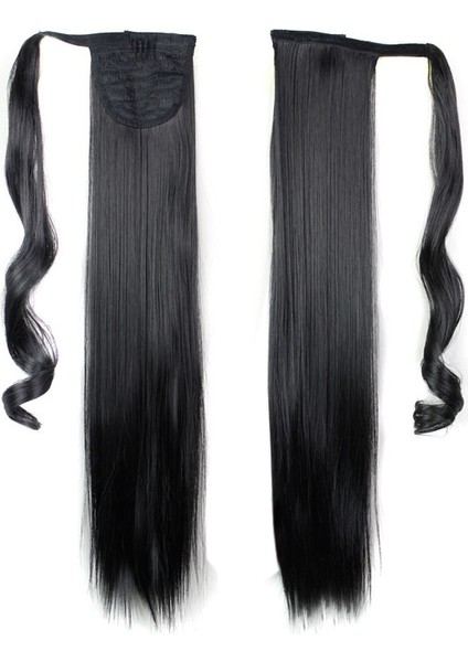 At Kuyruğu Saç Uzatma Kuyruk Postiş Uzun Düz Sentetik Wo's Hair 1b# (Yurt Dışından) fiyatları