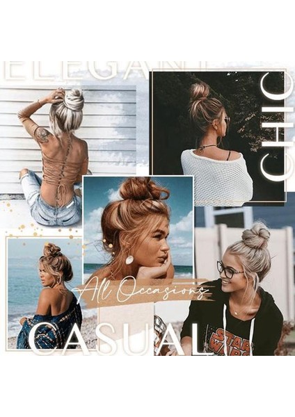 Postiş Saç Kurdelesi At Kuyruğu Uzantıları Saç Uzantıları Dalgalı Kıvırcık Dağınık Saç Chignons Peruk (Altın 22) (Yurt Dışından) fırsatları