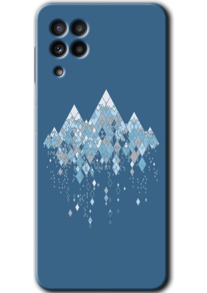 Samsung Galaxy A22 Kılıf Baskılı Kapak - Iceberg +Tam Kaplayan Mat Seramik