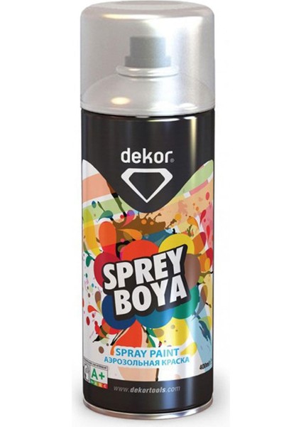 Dekor Akrilik Efektli Sprey Boya Mat Siyah 400 Ml