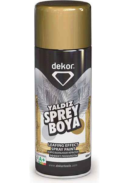 Dekor Akrilik Efektli Sprey Boya Altın Yaldız 400 Ml