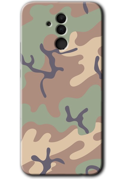 Huawei Mate 20 Lite Kılıf Baskılı Kapak - Kamuflaj 29 +Tam Kaplayan Mat Seramik