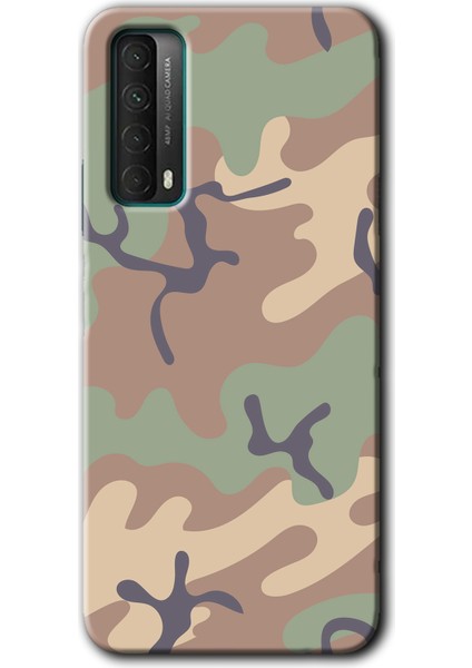 Huawei P Smart 2021 Kılıf Baskılı Kapak - Kamuflaj 29 +Tam Kaplayan Mat Seramik