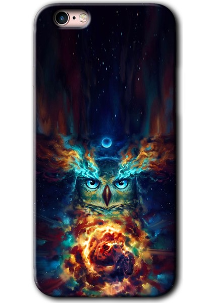 iPhone 6s Kılıf Baskılı Kapak - Ballı Baykuş +Tam Kaplayan Mat Seramik