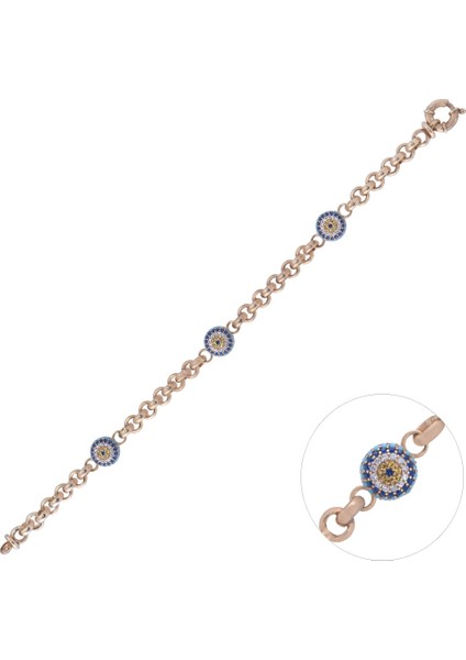 Nazar Bocuğu Kadın Bileklik Znc 2200 11.20 gr Gold
